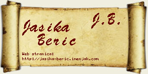 Jasika Berić vizit kartica